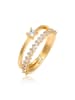 Elli Ring 925 Sterling Silber Ring Set in Gold