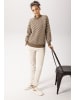 Aniston CASUAL Strickpullover in braun-wollweiß
