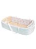 QuarttoLino 4 in 1 Babynest für Hochstuhl in blau,weiss