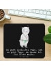 Mr. & Mrs. Panda Mauspad Panda Jiu Jitsu mit Spruch in Schwarz