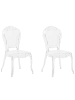 Beliani 2er-Set Bankettstuhl VERMONT in Transparent