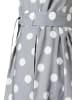More & More feminines,  gepunktetes Midikleid, in silver grey/offwhite