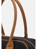 GianMarco Venturi Schultertasche in BLACK + BROWN