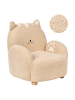 Beliani Kindersessel ZOAR in Beige/Braun - (W) 55 x (H) 59 x (L) 54 cm