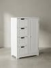 KADIMA DESIGN Badschrank | Weiß, 56x83x30cm, 4 Schubladen, 1 Tür