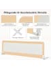 COSTWAY Bettschutzgitter in Beige
