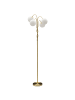 Mauro Ferretti Goldene Stehlampe aus Metall mit 4 Glaskugeln, Ø 54 x 176 cm