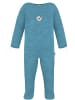 Normani Outdoor Sports 2x MERINO Babystrampler Levin in Grau/Blau