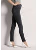 MADELEINE Mid Waist Skinny-Hose mit Fransen in grey