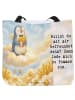 Mr. & Mrs. Panda Tote Bag Pinguin Engel Pommes Design mit Spruch in Weiß