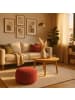relaxdays Pouf in Rost - (H)25 x Ø 35 cm