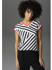 Aniston CASUAL T-Shirt in schwarz-weiß-rot
