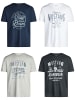 Mustang T-Shirt Basic Print 4er Pack in Mehrfarbig