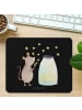Mr. & Mrs. Panda Mouse Pad Maus Sterne ohne Spruch in Schwarz