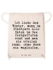 Mr. & Mrs. Panda Beutel Ich liebe den Winter,... mit Spruch in Creme