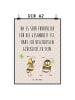 Mr. & Mrs. Panda Wandposter Hummeln Kleeblatt mit Spruch in Beige Pastell