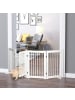 Pawhut Hunde Absperrgitter Weiß 204L x 36B x 75H cm