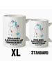 Mr. & Mrs. Panda Weiße Tasse Einhorn Baby mit Spruch in Weiß