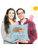 Mr. & Mrs. Panda Kissen Schildkröte MHerzieren mit Spruch in Blau Pastell