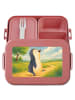 Mr. & Mrs. Panda Bentobox Pinguin mHerzieren Design ohne Spruch in Rot Pastell