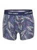 Happy Shorts Retro Pants Jersey in Blue Leaves Blue