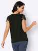 creation L Spitzenshirt in schwarz