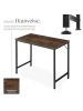 tectake Schreibtisch Jenkins Höhe 75,5 cm, Industrial Holz dunkel, rustikal