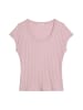 Marc O'Polo Pointelle-T-Shirt slim in Mild Rose