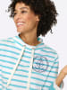 Sieh an! Sweatshirt in aquamarin-ecru-geringelt