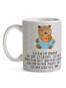 Mr. & Mrs. Panda Teetasse Bären Buch mit Spruch in Grau Pastell