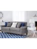 Beliani 3-Sitzer Sofa OTRA in Grau/Braun - (W) 195 x (H) 84 x (L) 76 cm
