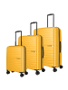 travelite Trient 4 Rollen Kofferset 3-teilig in gelb