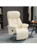 HOMCOM Relaxsessel-80L x 78B x 109H cm-Cremeweiß