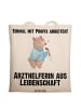 Mr. & Mrs. Panda Tragetasche Arzthelferin Leidenschaft mit Spruch in Creme