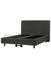 Beliani Doppelbett CASTELLAN in Grau/Schwarz - (W) 180 x (H) 120 x (L) 216 cm