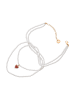 faina Women Necklace in Rose Gold White
