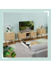 relaxdays 2 x Nachttisch in Natur - (B)40 x (H)55 x (T)41,5 cm
