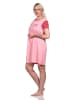 NORMANN Kurzarm Nachthemd Casual Look in rosa