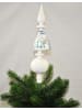 Kaemingk Christbaumspitze Glas 34cm Spitze Bär Schlittschuh