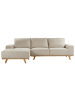 Beliani Ecksofa NORA in Beige/Braun - (W) 279 x (H) 77 x (L) 150 cm