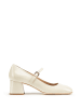 Wittchen Damenschuhe Pumps Aus Leder Mit Riemen in Creme
