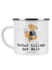 Mr. & Mrs. Panda Emaille Tasse Fuchs Bester Kollege der Welt mit... in Weiß
