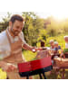 relaxdays Holzkohlegrill in Schwarz/ Rot - Ø 42 cm