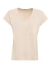 Camel Active T-Shirt aus Baumwoll-Leinen-Mix in Beige