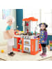 COSTWAY Kinderküche mit 67 Zubehör in Orange