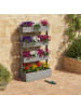 relaxdays Vertikalbeet "4 Kästen" in Grau - (B)85 x (H)140 x (T)48 cm