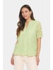 SAINT TROPEZ Kurzarm-Bluse ZannaSZ Gerade Passform in Smoke Green