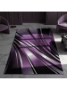 KADIMA DESIGN Teppich Kurzflor Waschbar Wellen DRAU Strapazierfähig OEKO-TEX in Violett