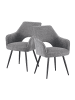 DUBI Möbel 2er-Set: Esszimmerstuhl THOMAS-RAYA in Grau - (B)57 x (H)86 x  (T)63 cm
