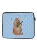 Mr. & Mrs. Panda Laptoptasche Bär Gitarre ohne Spruch in Blau Pastell